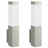 Buiten Wandlamp 2 pcs Zilver 10.5 x 6 x 33 cm 2