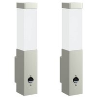 Buiten Wandlamp 2 pcs Zilver 10.5 x 6 x 33 cm 2