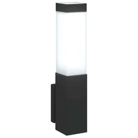 Buiten Wandlamp Zwart 10.5 x 6 x 33 cm 9