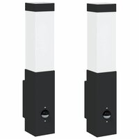 Buiten Wandlamp 2 pcs Zwart 10.5 x 6 x 33 cm 2