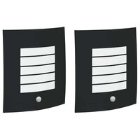 Buiten Wandlamp 2 pcs Zwart 23.5 x 9 x 26 cm 2