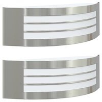 Buiten Wandlamp 2 pcs Zilver 32 x 10 x 10 cm 2