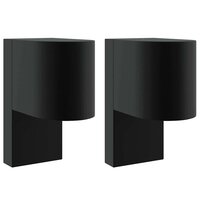 Buiten Wandlamp 2 pcs Zwart 12 x 7 x 15 cm Roestvrij staal 2