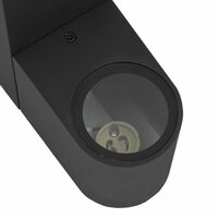 Buiten Wandlamp 2 pcs Zwart 12 x 7 x 15 cm Roestvrij staal 9