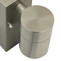 Buiten Wandlamp 2 pcs Zilver 6,5 x 10,5 x 16 cm RVS en Glas 8