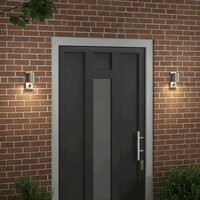 Buiten Wandlamp 2 pcs Zilver 6,5 x 10,5 x 16 cm RVS en Glas 3