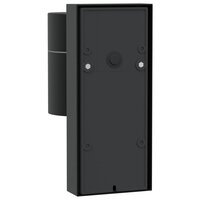 Buiten Wandlamp 2 pcs Zwart 6,5 x 10,5 x 16 cm RVS en Glas 7