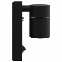 Buiten Wandlamp 2 pcs Zwart 6,5 x 10,5 x 16 cm RVS en Glas 6