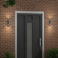 Buiten Wandlamp 2 pcs Zilver 7 x 10 x 22 cm RVS en Glas 3