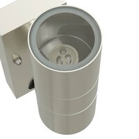 Buiten Wandlamp 2 pcs Zilver 7 x 10 x 22 cm RVS en Glas 8