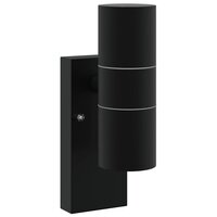 Buiten Wandlamp 2 pcs Zwart 7 x 10 x 22 cm RVS en Glas 4