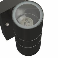Buiten Wandlamp 2 pcs Zwart 7 x 10 x 22 cm RVS en Glas 8