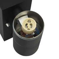 Buiten Wandlamp 2 pcs Zwart 7 x 10 x 22 cm RVS en Glas 9