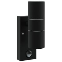 Buiten Wandlamp Zwart 7 x 10 x 22 cm RVS en Glas 2