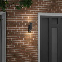 Buiten Wandlamp Zwart 7 x 10 x 22 cm RVS en Glas 3