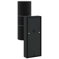 Buiten Wandlamp 2 pcs Zwart 7 x 10 x 22 cm RVS en Glas 7