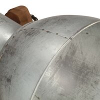 Vloerlamp E27 massief mangohout zilverkleurig 7