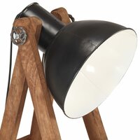 Vloerlamp E27 massief mangohout zwart 5