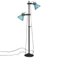 Vloerlamp 25 W E27 25x25x90/140 cm verweerd blauw 4