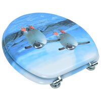 Toiletbril met deksel pingu&iuml;n MDF 4