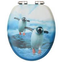 Toiletbril met soft-close deksel pingu&iuml;n MDF 6