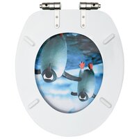 Toiletbril met soft-close deksel pingu&iuml;n MDF 7