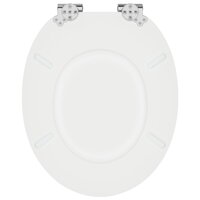 Soft-close Toiletbril Wit 44 x 38 cm MDF-plaat 8