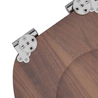 Zachte sluit toiletbril Bruin 44 x 38 cm MDF-plaat 6