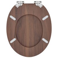 Zachte sluit toiletbril Bruin 44 x 38 cm MDF-plaat 8