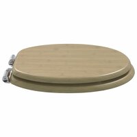 Zachte sluit toiletbril Lichte Bamboekleur 44 x 38 cm MDF-plaat 3