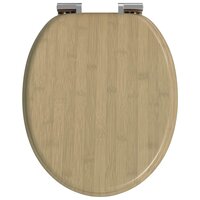 Zachte sluit toiletbril Lichte Bamboekleur 44 x 38 cm MDF-plaat 4