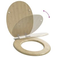 Zachte sluit toiletbril Lichte Bamboekleur 44 x 38 cm MDF-plaat 9