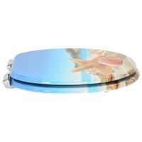 Zachte sluit toiletbril Zee Schelp 44 x 38 cm MDF-plaat 3