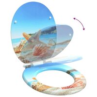 Zachte sluit toiletbril Zee Schelp 44 x 38 cm MDF-plaat 9