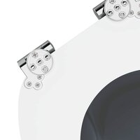 Zachte sluit toiletbril Grijs 44 x 38 cm MDF-plaat 6