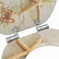 Zachte sluit toiletbril Geel en Wit 44 x 38 cm MDF-plaat 5