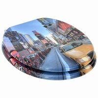 Zachte sluit toiletbril Multikleur 44 x 38 cm MDF-plaat 2