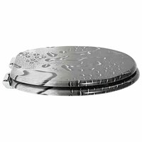 Zachte sluit toiletbril Grijs 44 x 38 cm MDF-plaat 3