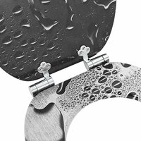 Zachte sluit toiletbril Grijs 44 x 38 cm MDF-plaat 5