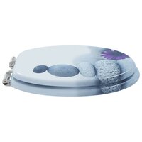 Zachte sluit toiletbril Grijs 44 x 38 cm MDF-plaat 3