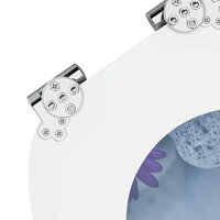 Zachte sluit toiletbril Grijs 44 x 38 cm MDF-plaat 6