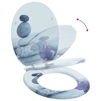 Zachte sluit toiletbril Grijs 44 x 38 cm MDF-plaat 9