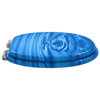 Zachte sluit toiletbril Blauwe Druppel 44 x 38 cm MDF-plaat 3