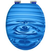 Zachte sluit toiletbril Blauwe Druppel 44 x 38 cm MDF-plaat 4