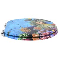 Zachte sluit toiletbril Diep Zee Blauw 44 x 38 cm MDF-plaat 3