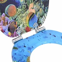 Zachte sluit toiletbril Diep Zee Blauw 44 x 38 cm MDF-plaat 5