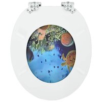 Zachte sluit toiletbril Diep Zee Blauw 44 x 38 cm MDF-plaat 8