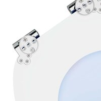 Zachte sluit toiletbril Blauw 44 x 38 cm MDF-plaat 6