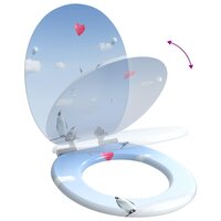 Zachte sluit toiletbril Blauw 44 x 38 cm MDF-plaat 9