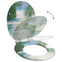 Zachte sluit toiletbril Groen 44 x 38 cm MDF-plaat 9